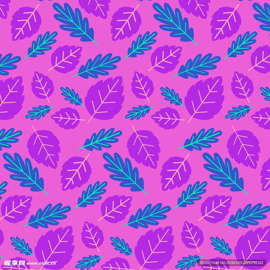 卡通叶子图案背景