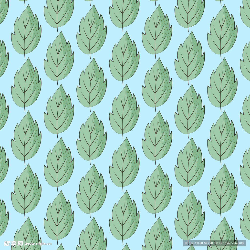 卡通叶子图案背景