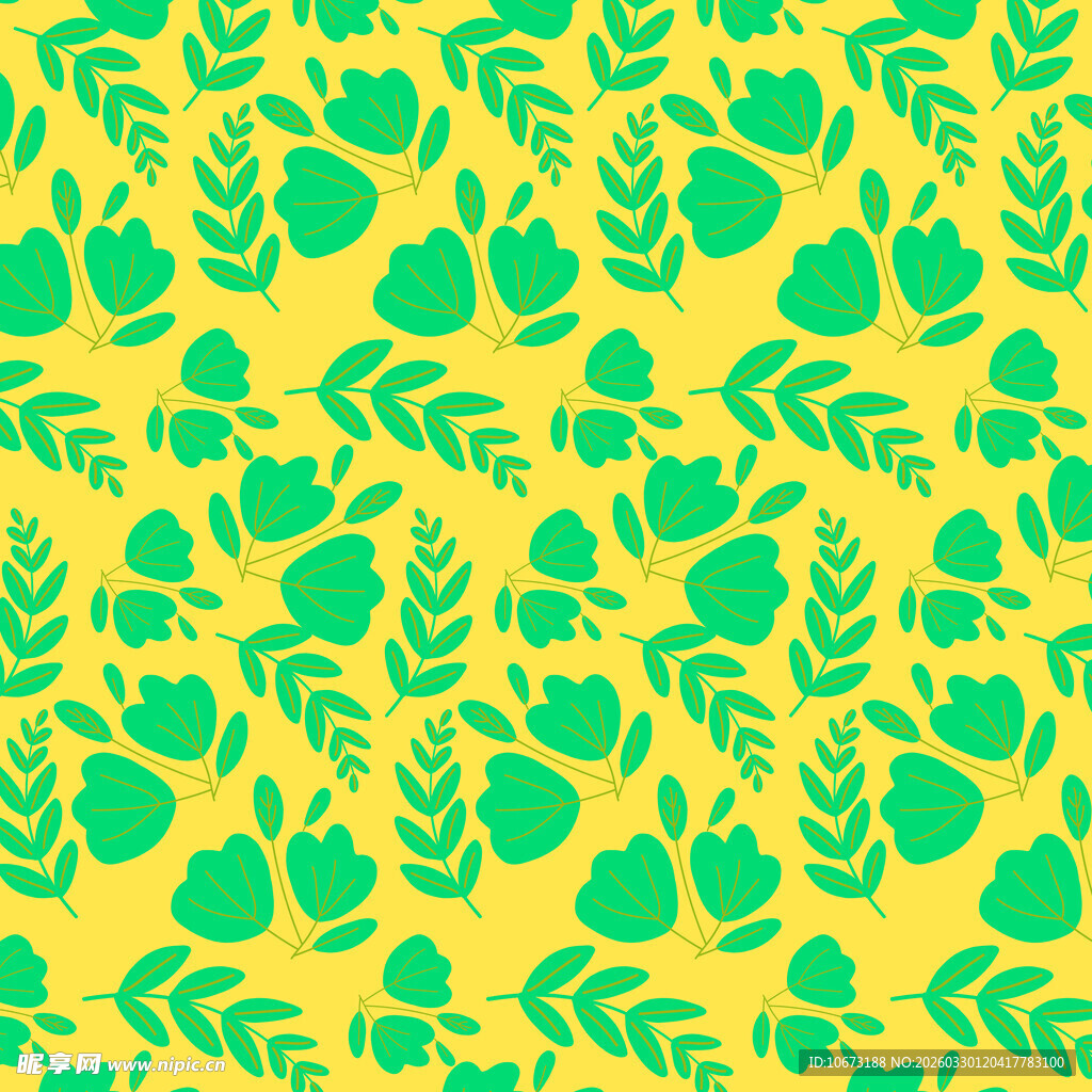 卡通叶子图案背景