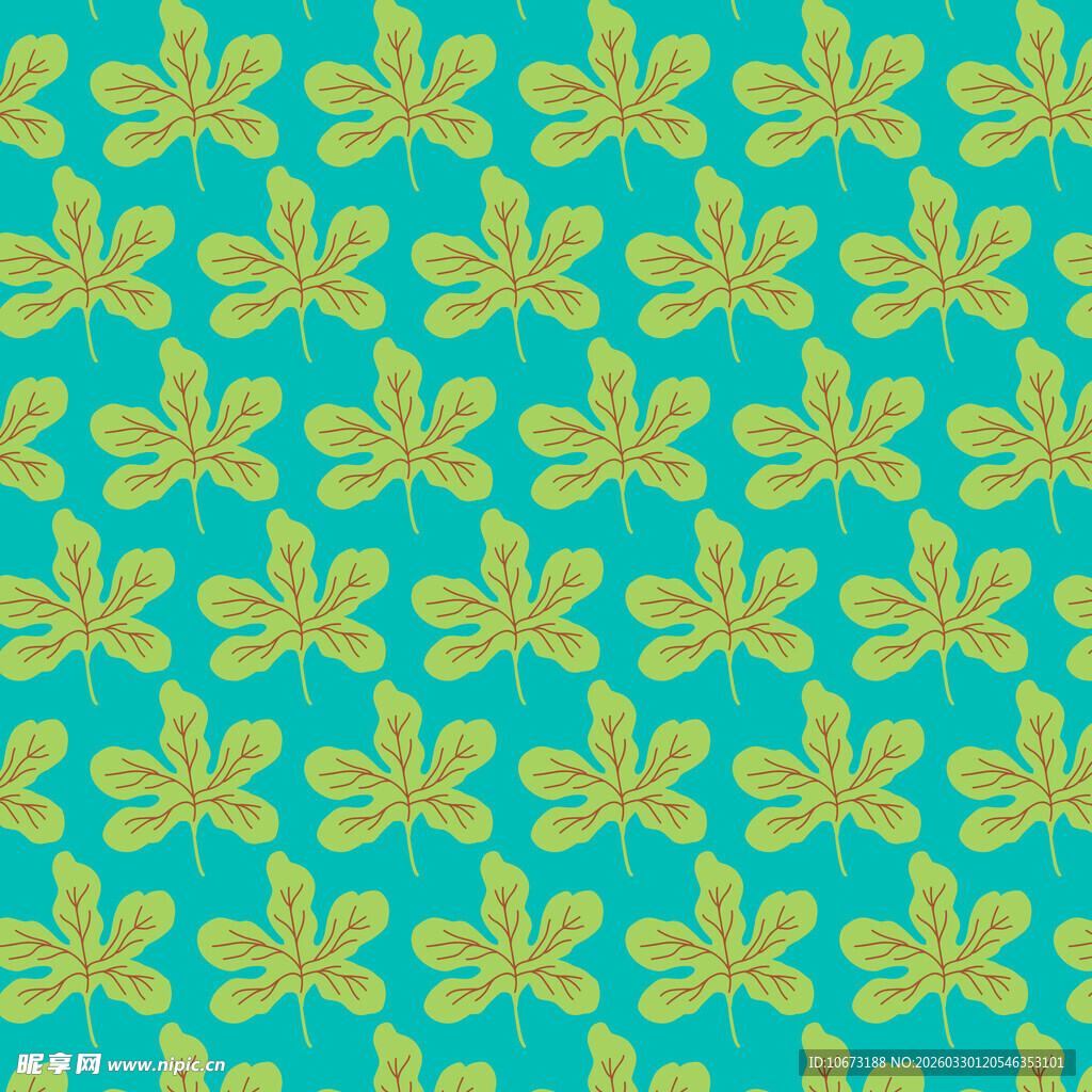 卡通叶子图案背景