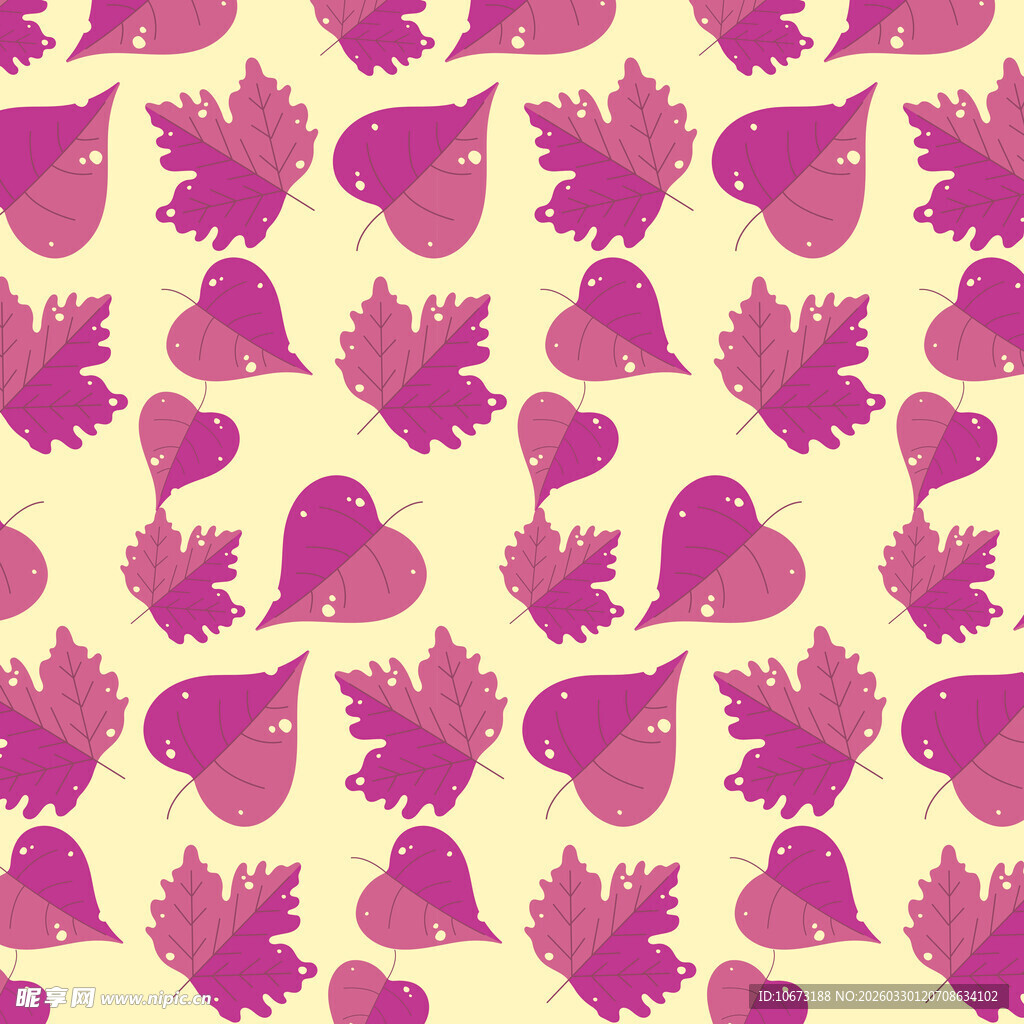 卡通叶子图案背景