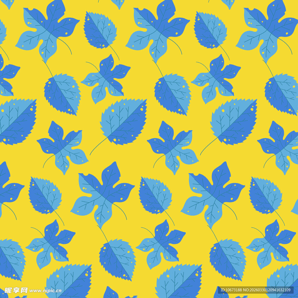 卡通叶子图案背景