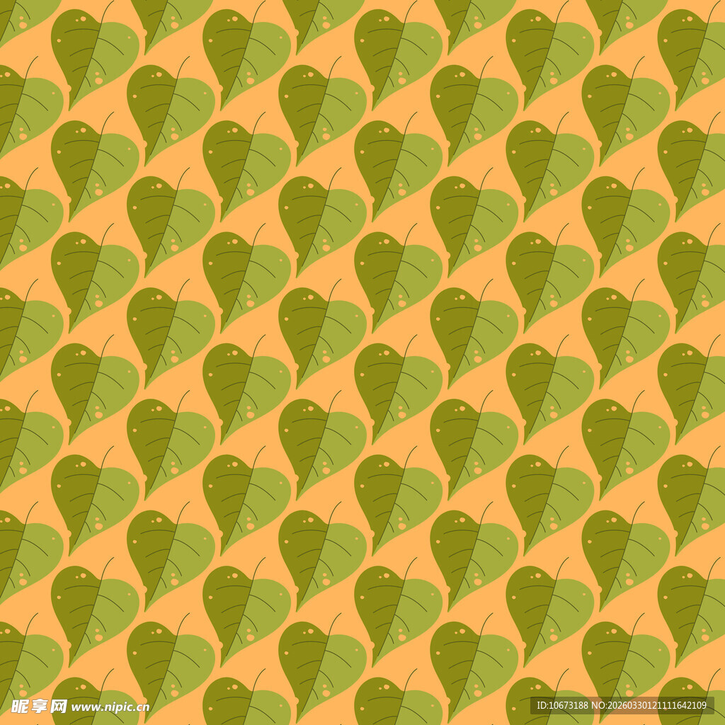 卡通叶子图案背景