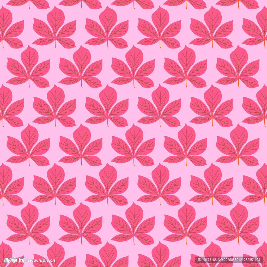 卡通叶子图案背景