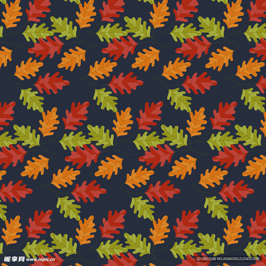 卡通叶子图案背景