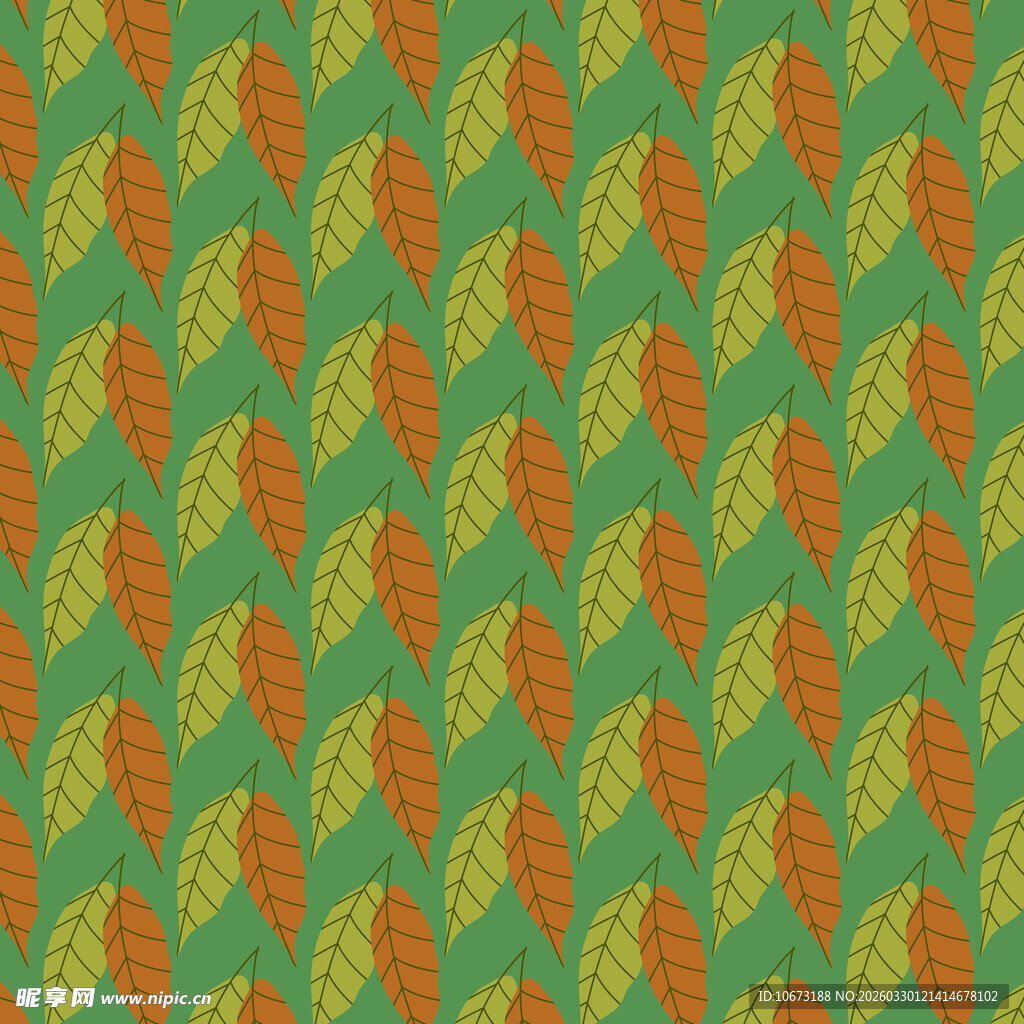 卡通叶子图案背景