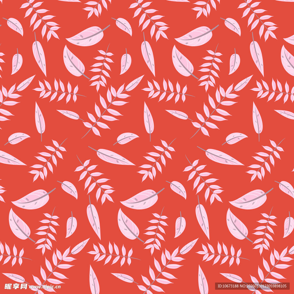 卡通叶子图案背景