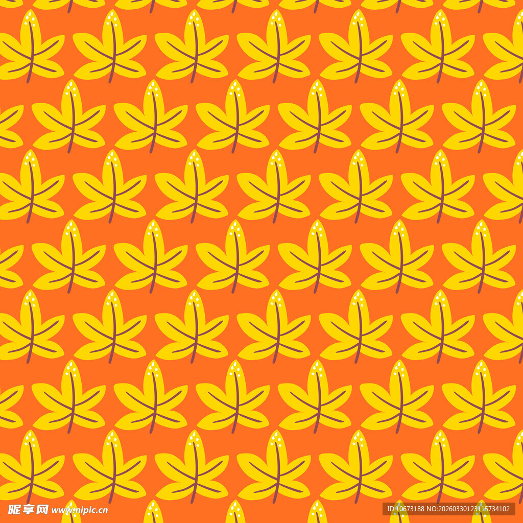 卡通叶子图案背景