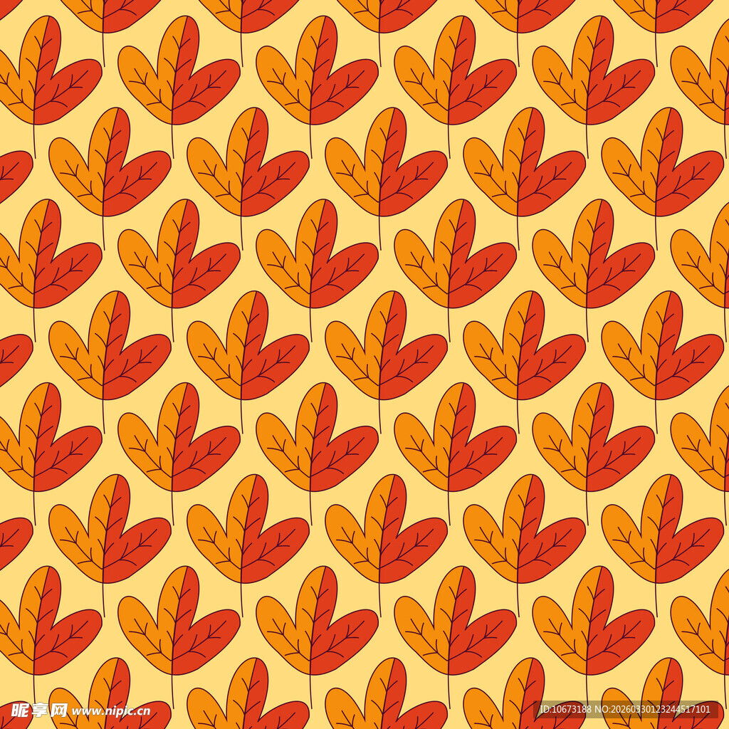 卡通叶子图案背景