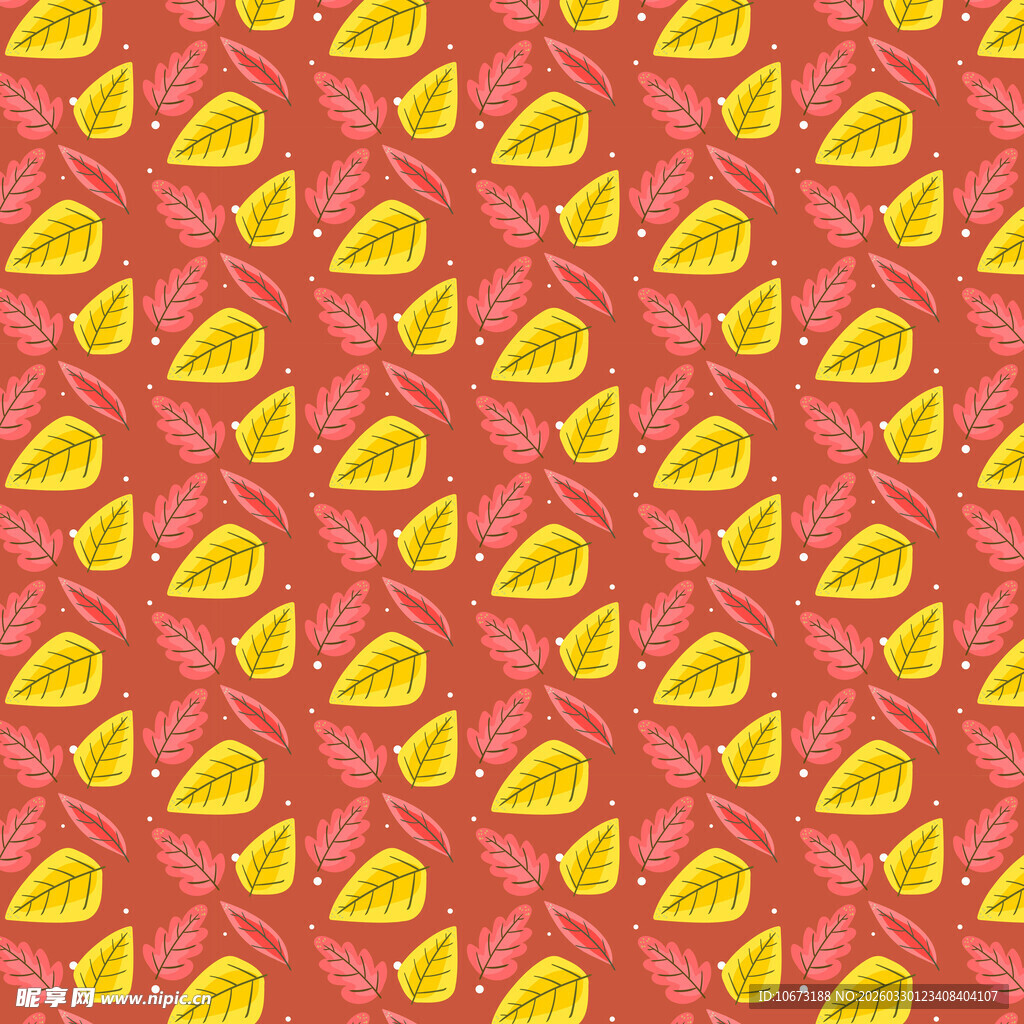 卡通叶子图案背景