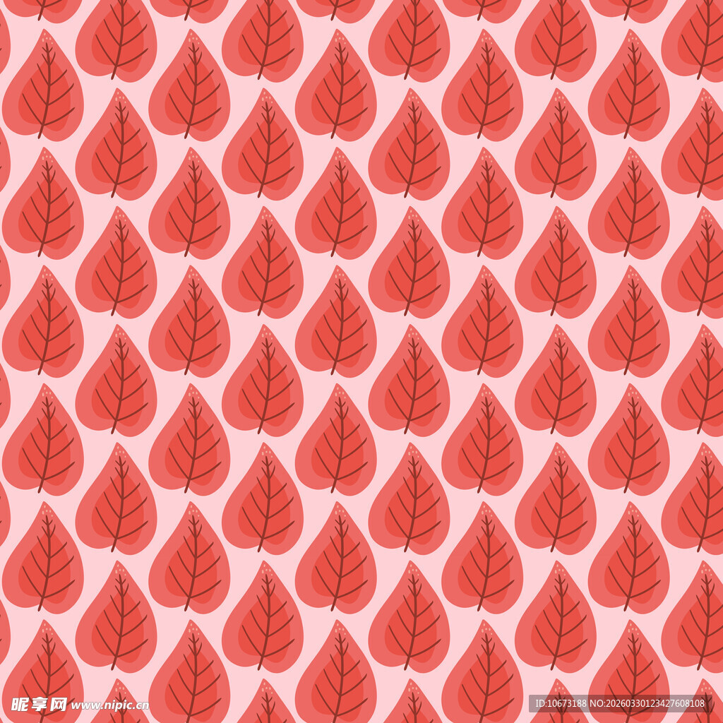 卡通叶子图案背景