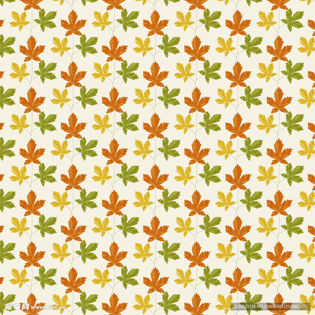 卡通叶子图案背景
