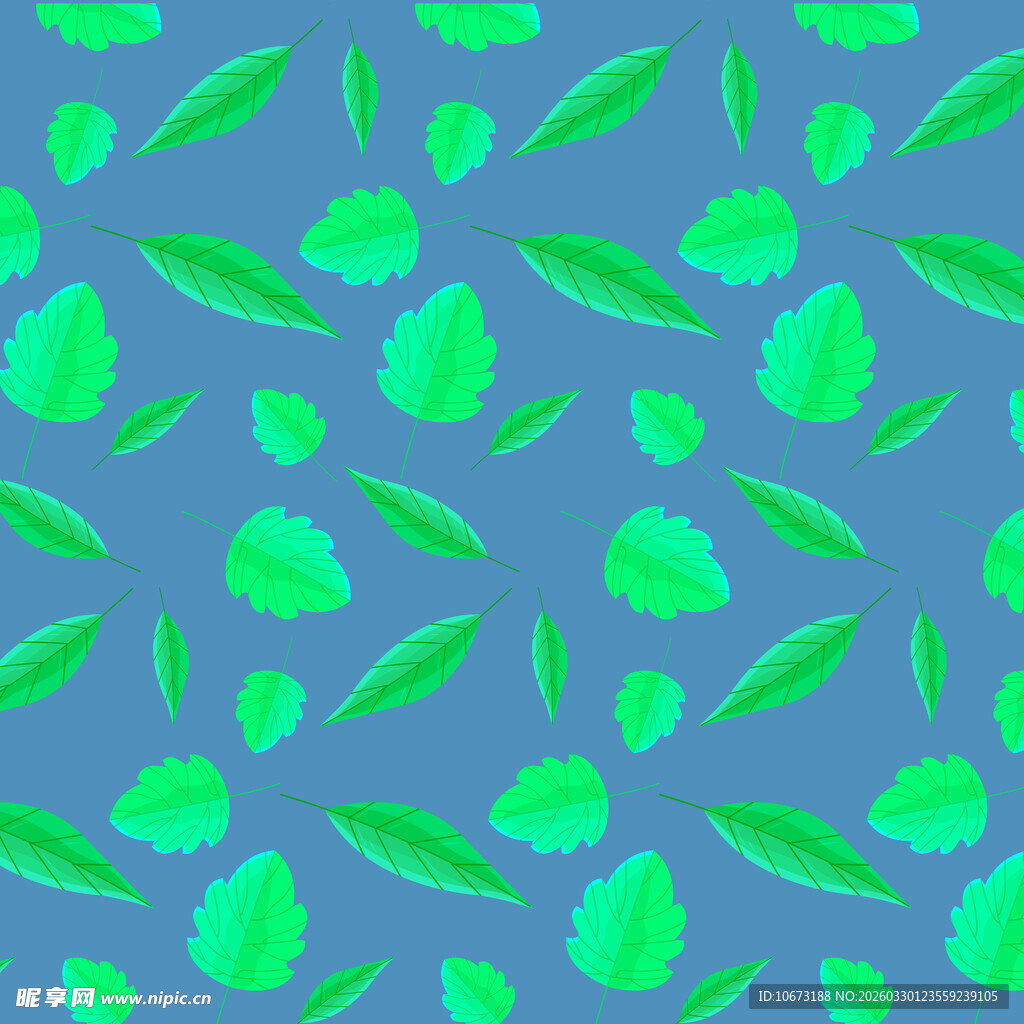 卡通叶子图案背景
