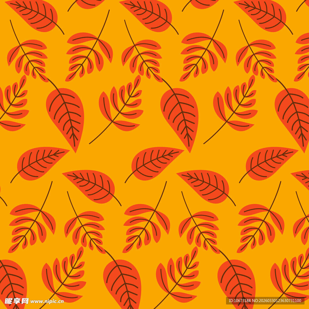 卡通叶子图案背景