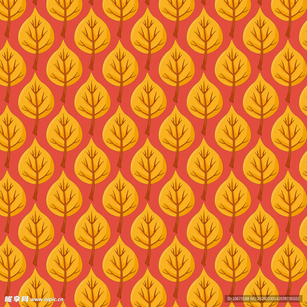 卡通叶子图案背景