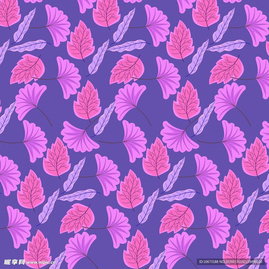 卡通叶子图案背景