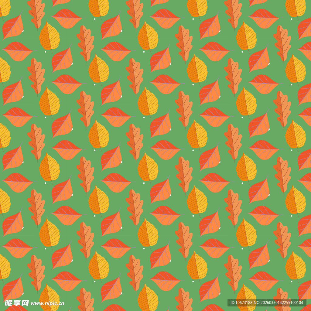 卡通叶子图案背景