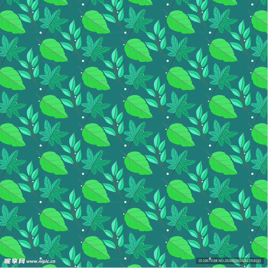 卡通叶子图案背景