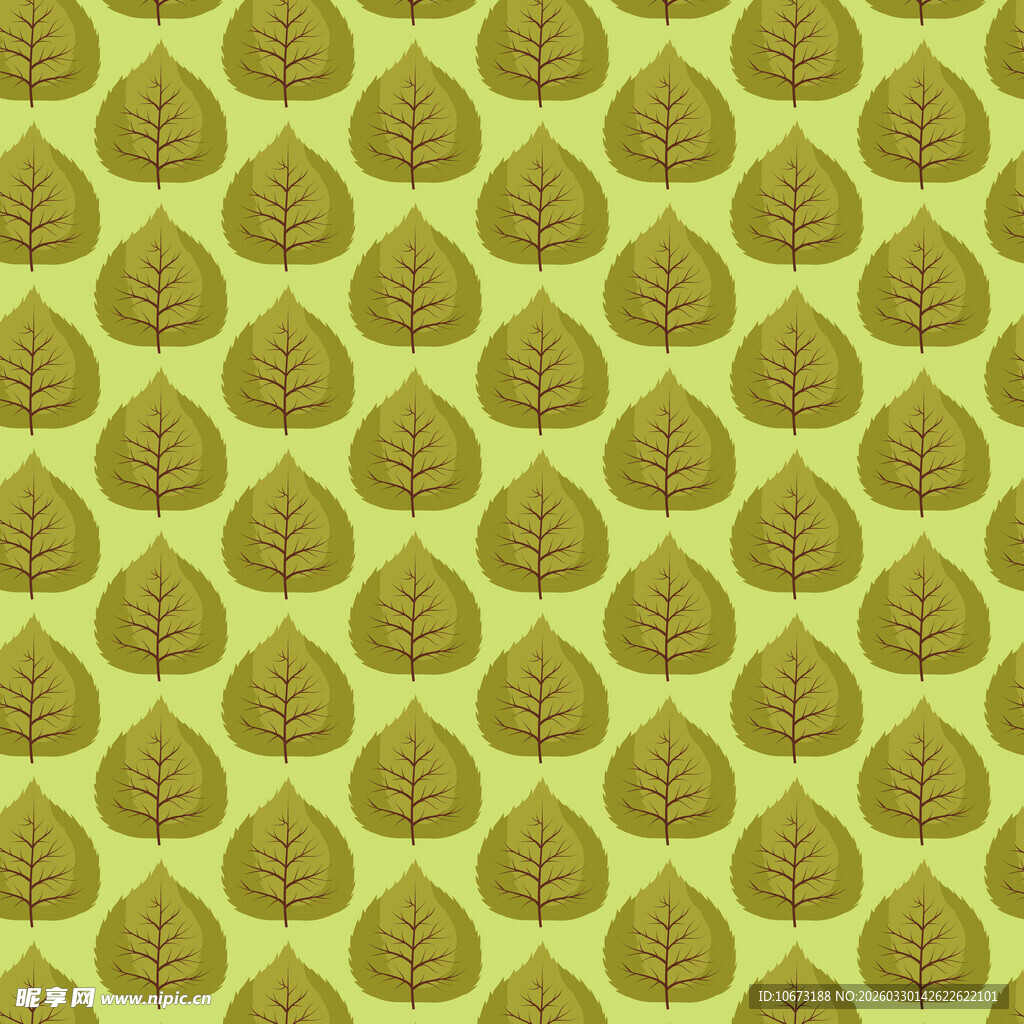 卡通叶子图案背景
