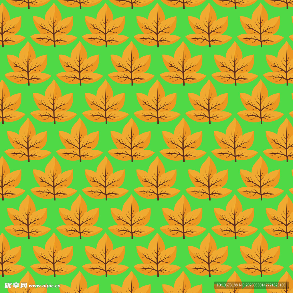卡通叶子图案背景
