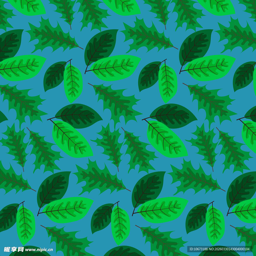 卡通叶子图案背景