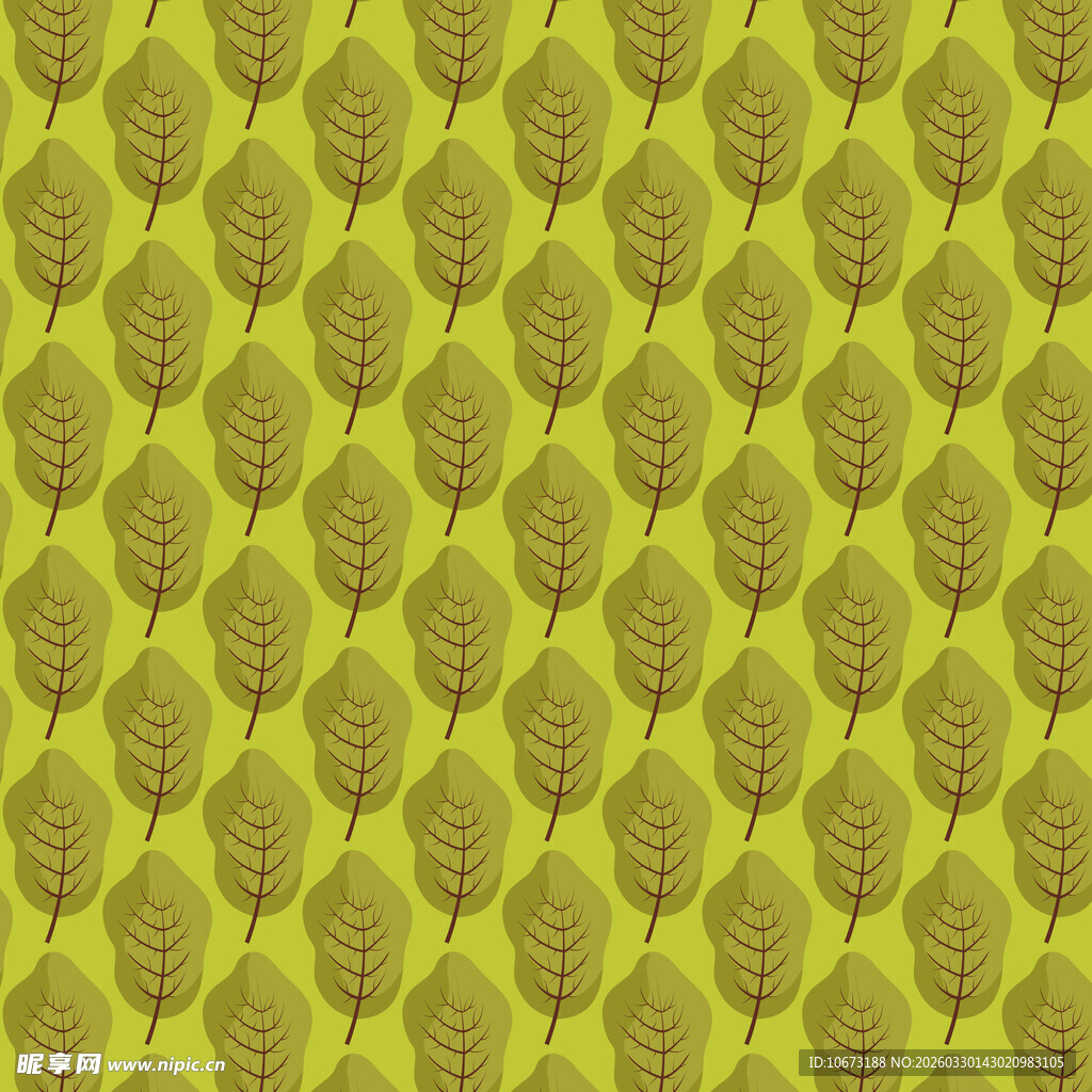 卡通叶子图案背景