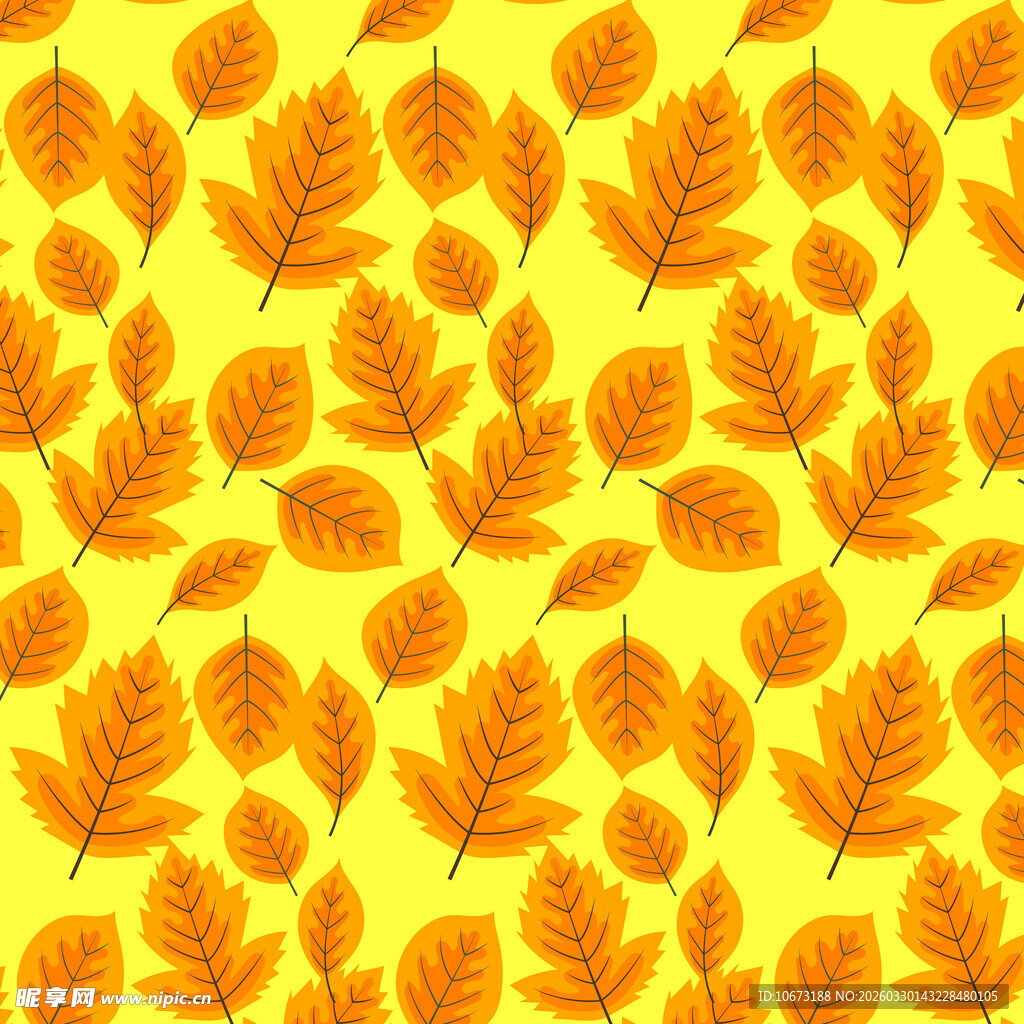 卡通叶子图案背景