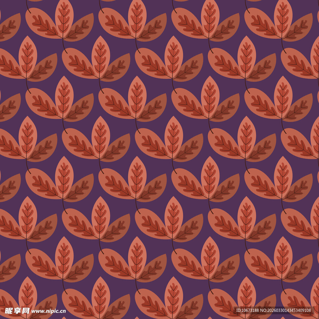 卡通叶子图案背景