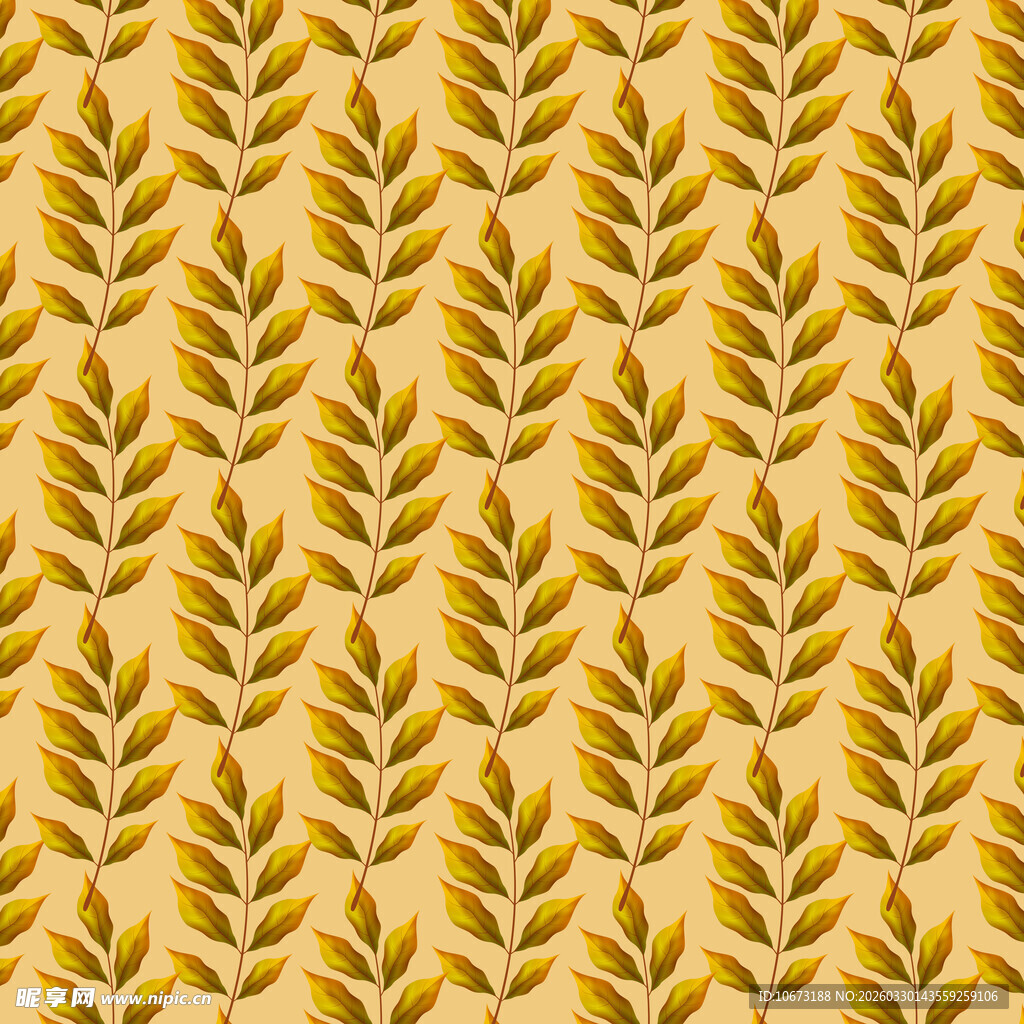 卡通叶子图案背景