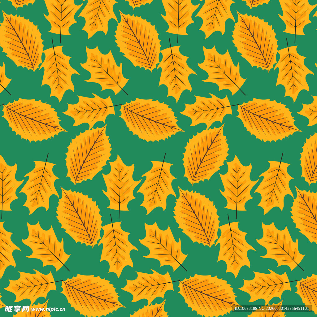 卡通叶子图案背景