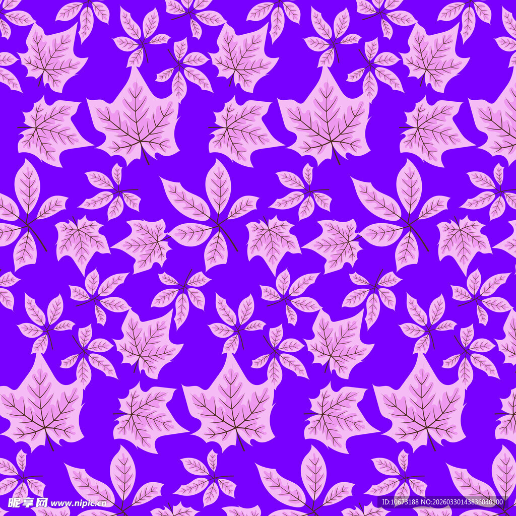 卡通叶子图案背景