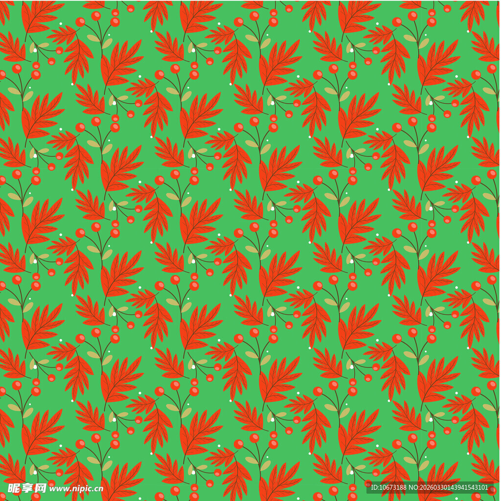 卡通叶子图案背景