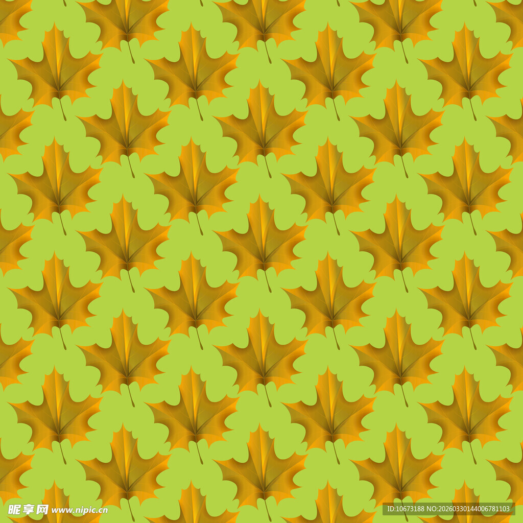 卡通叶子图案背景