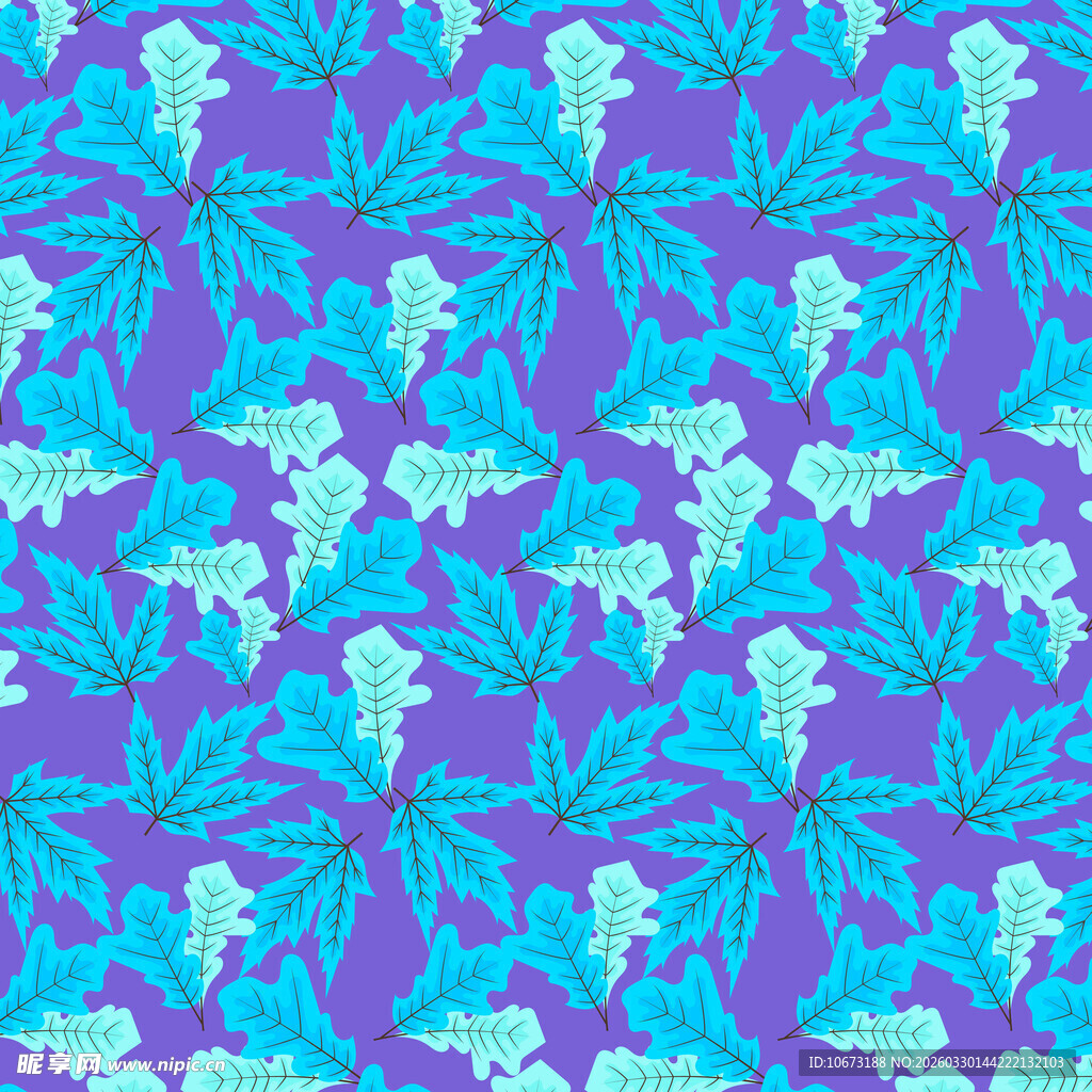 卡通叶子图案背景