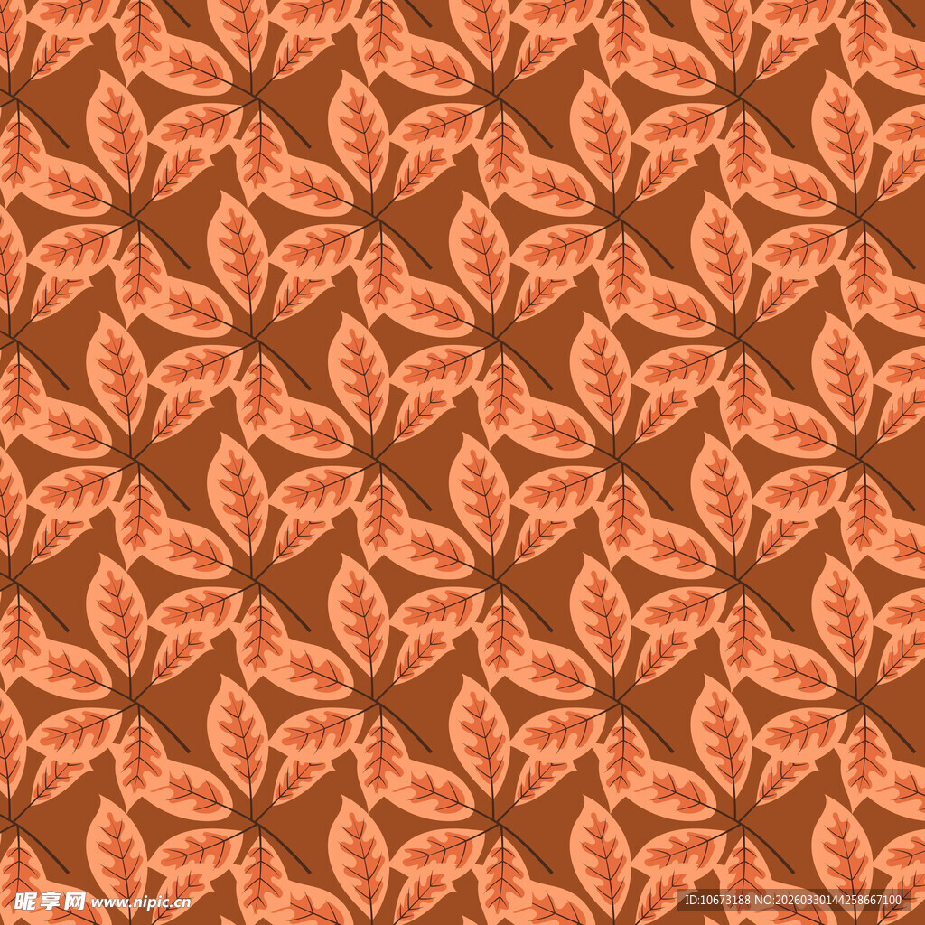 卡通叶子图案背景