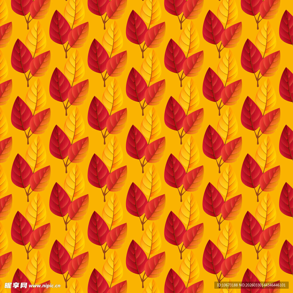 卡通叶子图案背景