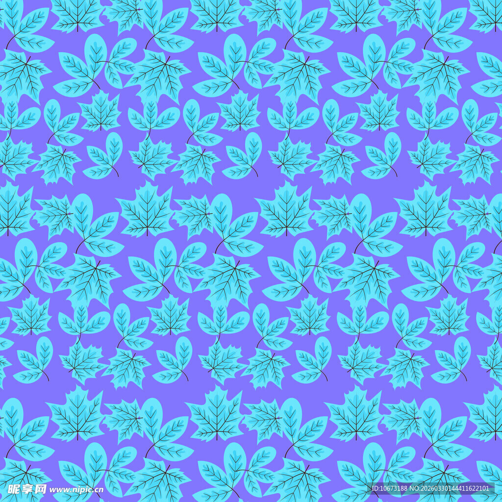 卡通叶子图案背景