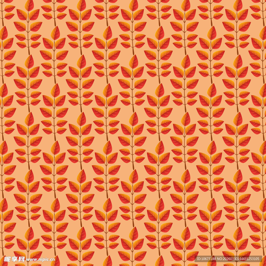 卡通叶子图案背景
