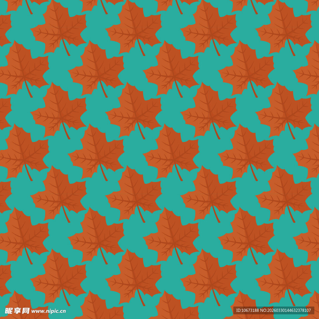 卡通叶子图案背景