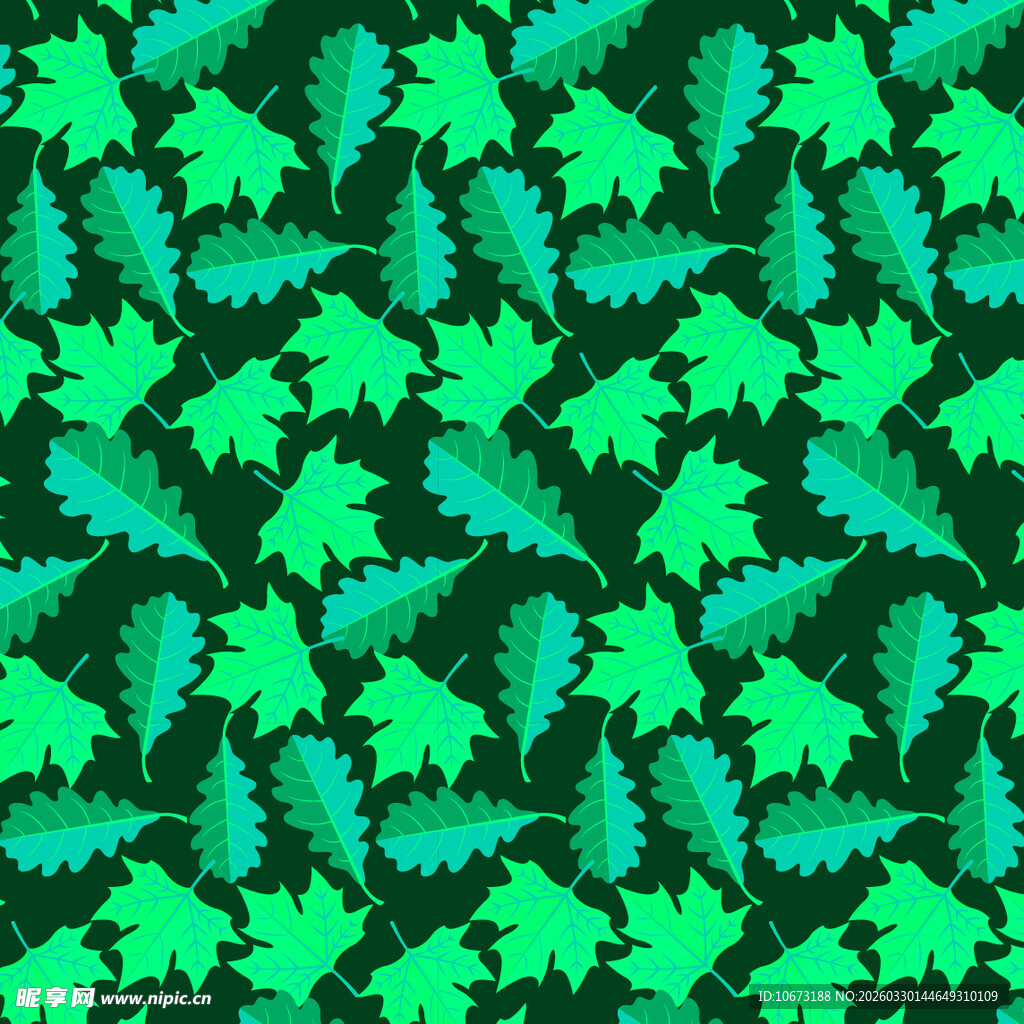 卡通叶子图案背景