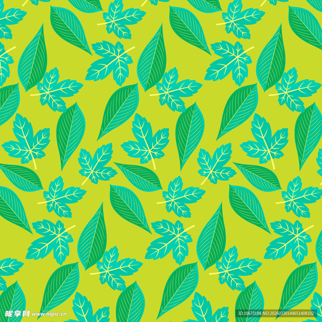 卡通叶子图案背景