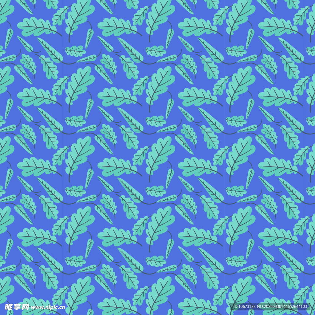 卡通叶子图案背景