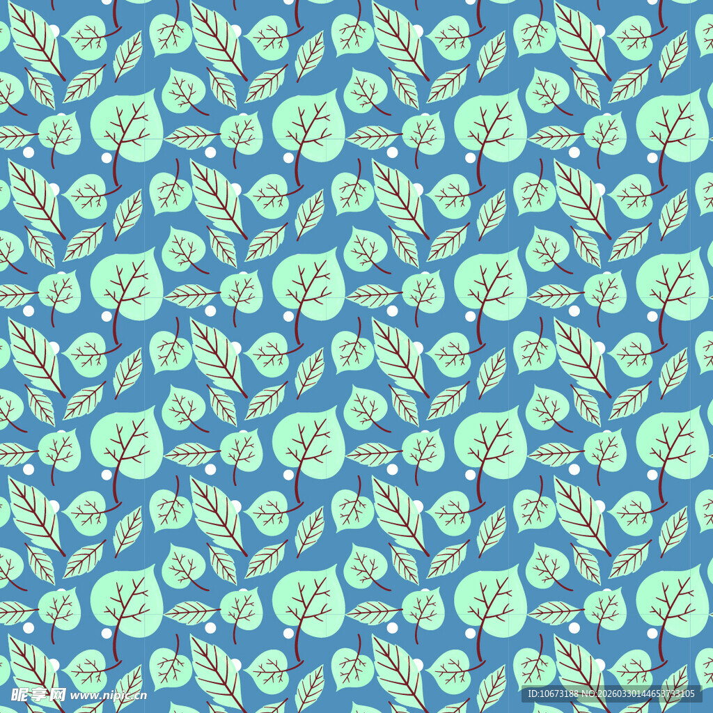 卡通叶子图案背景