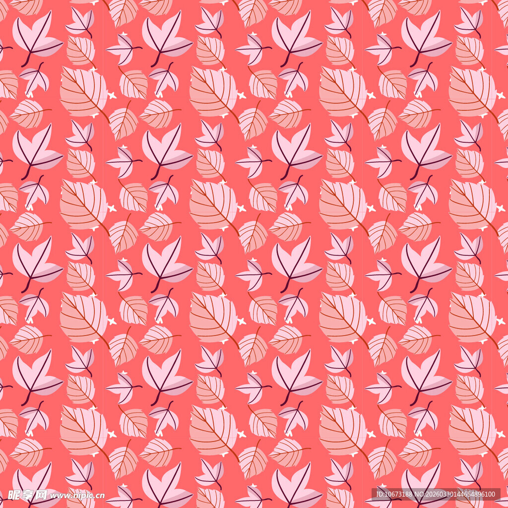 卡通叶子图案背景