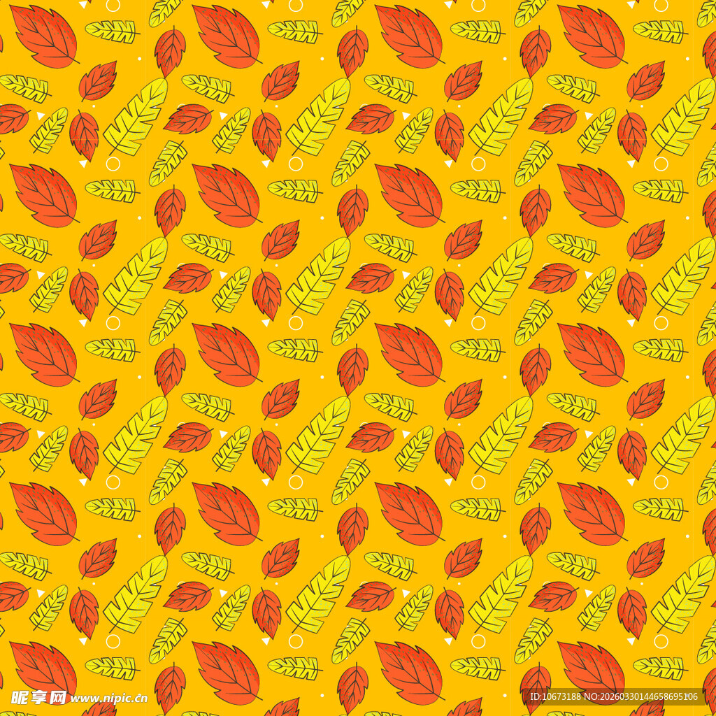 卡通叶子图案背景