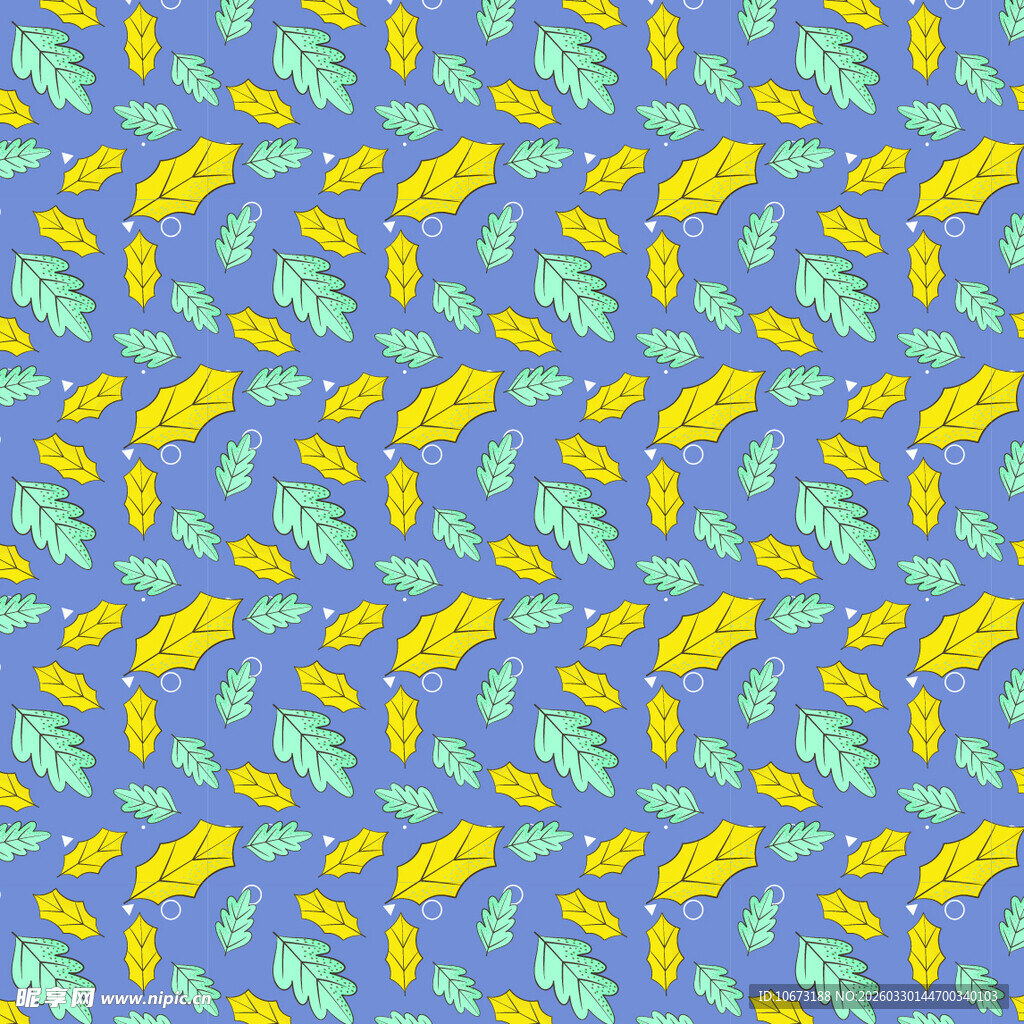 卡通叶子图案背景