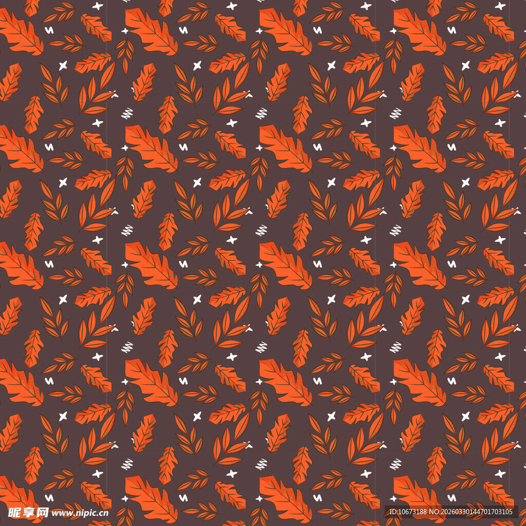 卡通叶子图案背景
