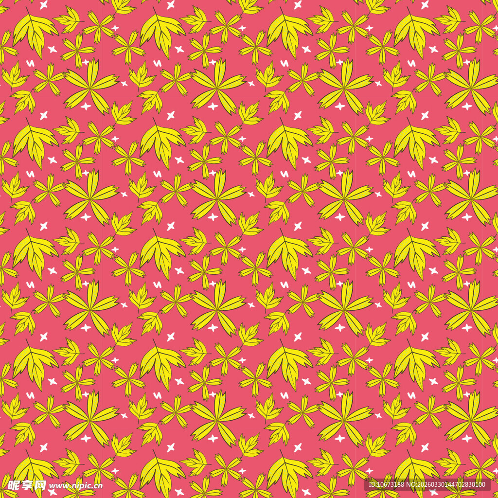 卡通叶子图案背景