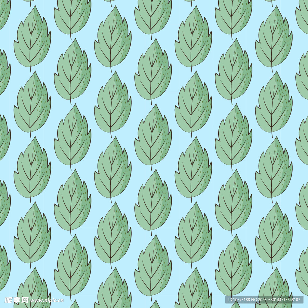 卡通叶子图案背景