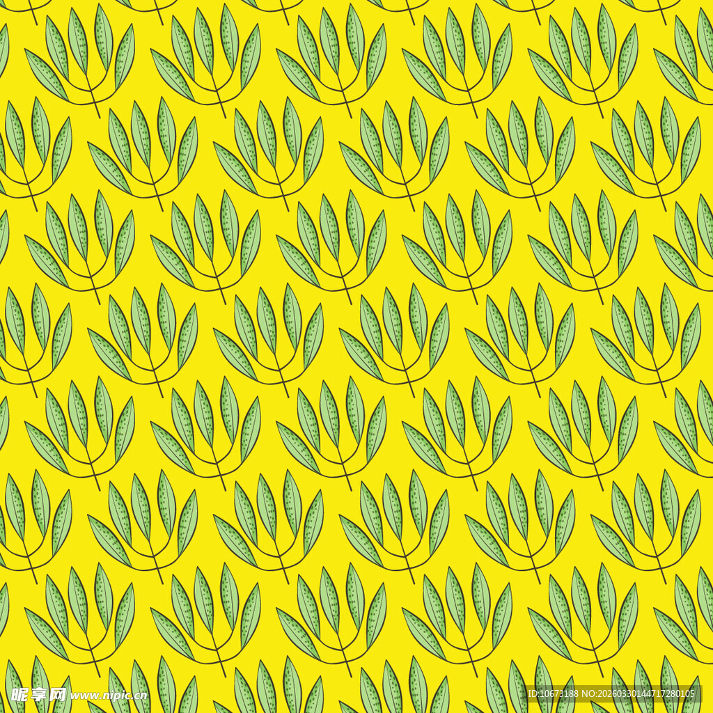 卡通叶子图案背景